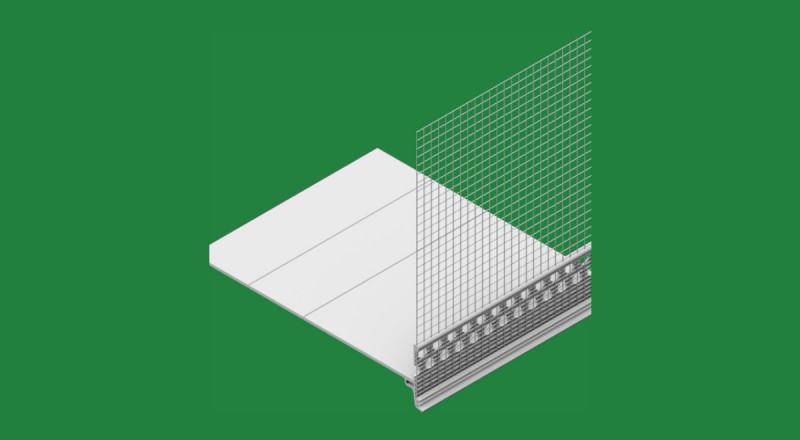 EJOT Lábazati profilrendszer - Hálós záróprofil - 2 fm/db