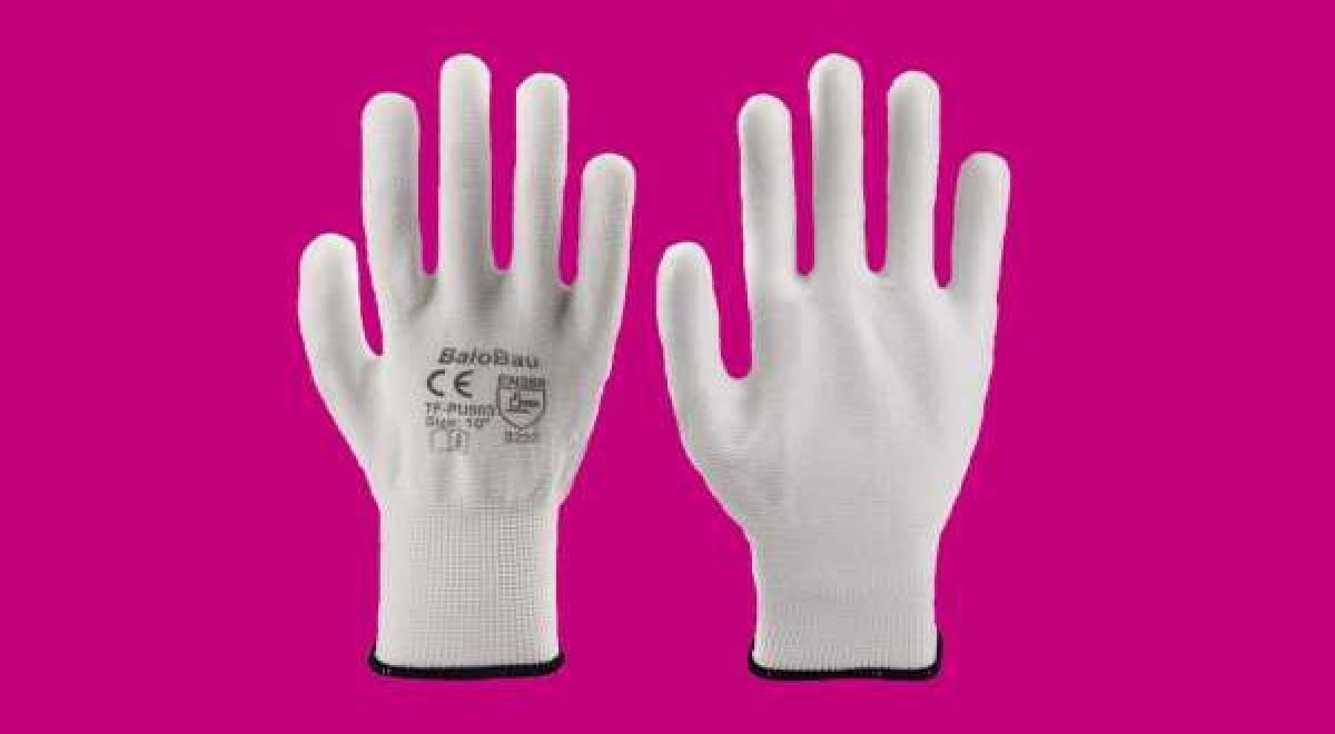 Precíziós munkáskesztyű, fehér