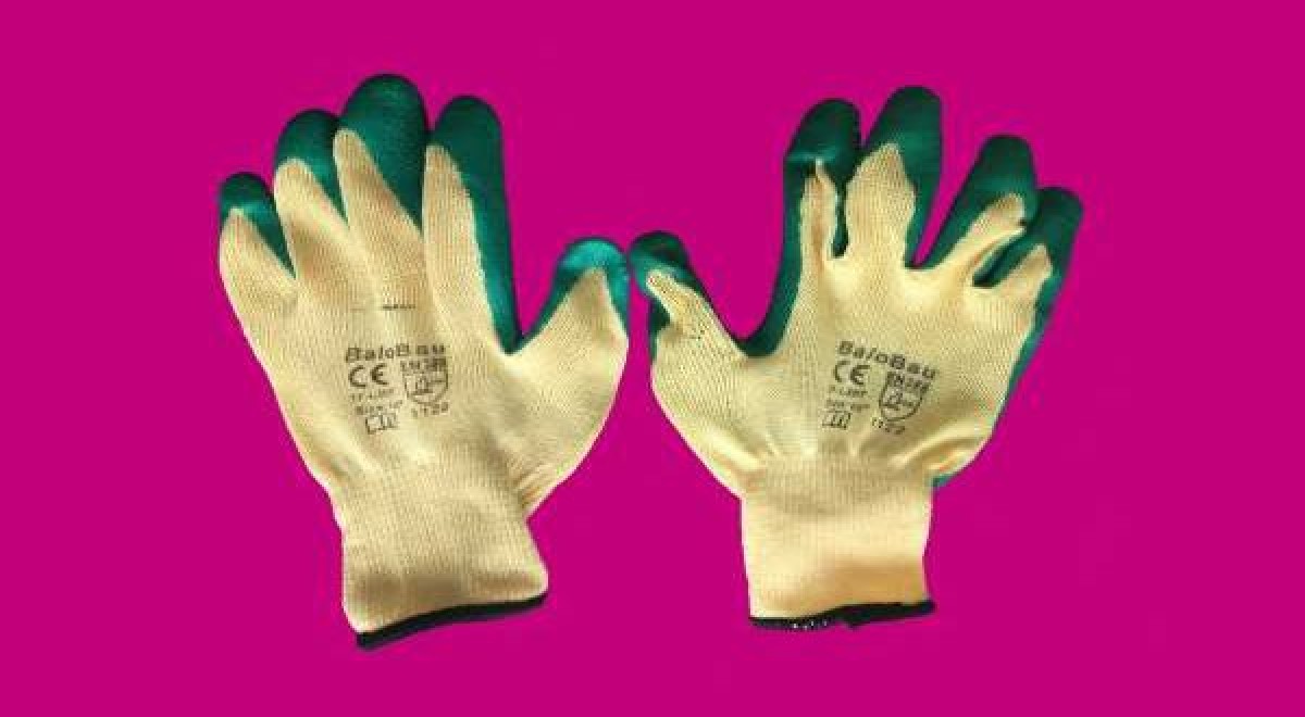 PROFI nyári munkáskesztyű mártott, latex - sárga/zöld