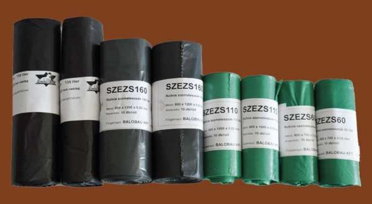 Rolnis szemeteszsák 60 liter - 600 x 700 x 0,02 mm - 10 db/rol